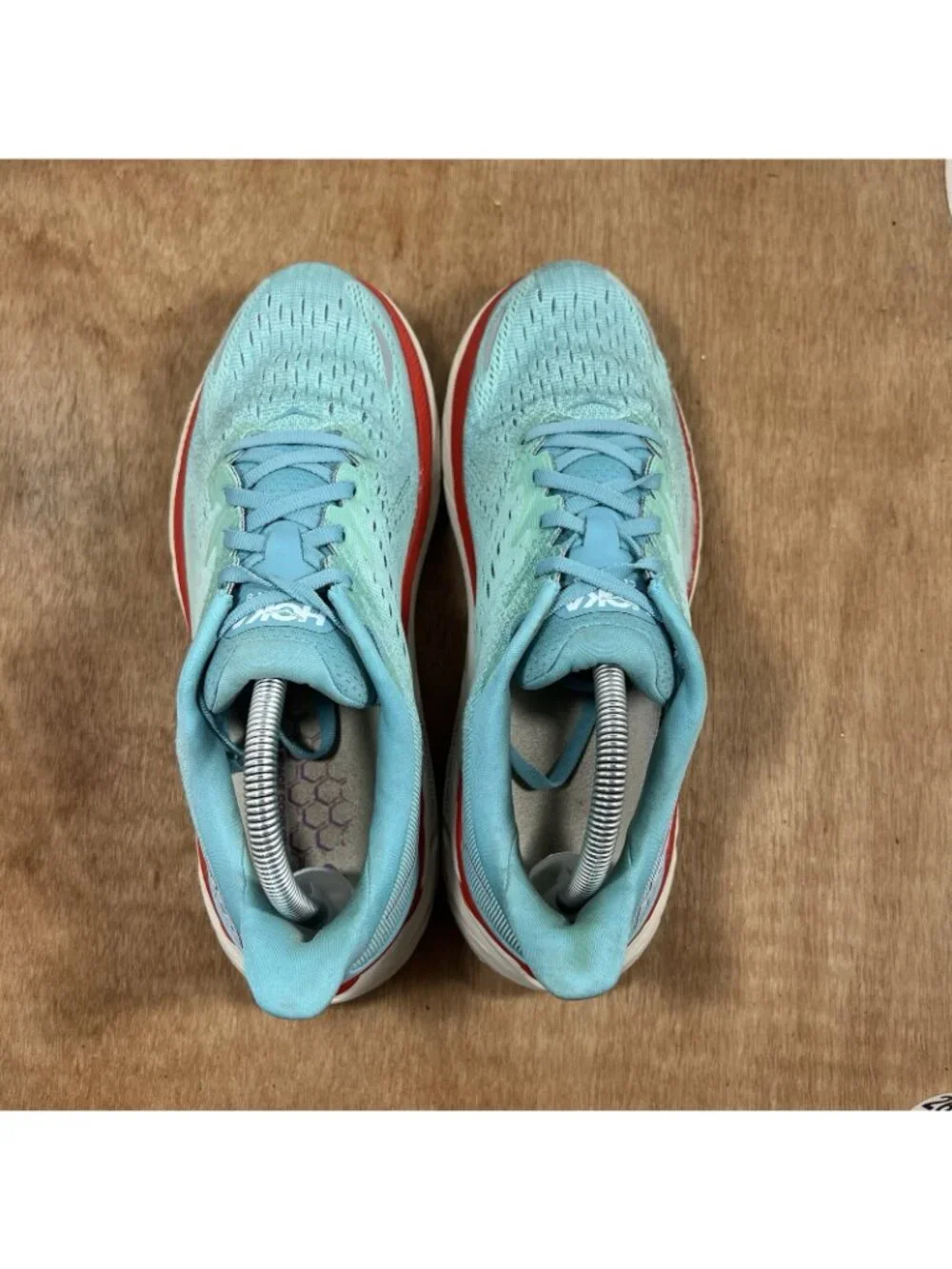 Hoka One One Clifton 8 Women 9.5B Blue Walking Road Running Sneakers Comfort
